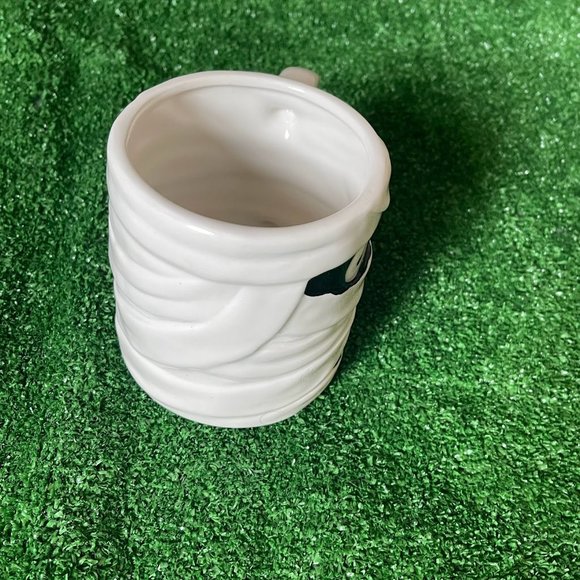 Halloween Mummy sculpted Coffee or Soup Ceramic MUG with lid 18 Fl Oz NEW - Picture 7 of 8